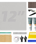 All In One Drywall Repair Patch Kit For Large Holes 12 By 12 Inch Panel Quick And Easy Fix For Walls And Drywall Comes With Clear Instructions Sand Smooth Finish Durable Patch Save Time And Restore Smooth Surfaces showing tools and materials