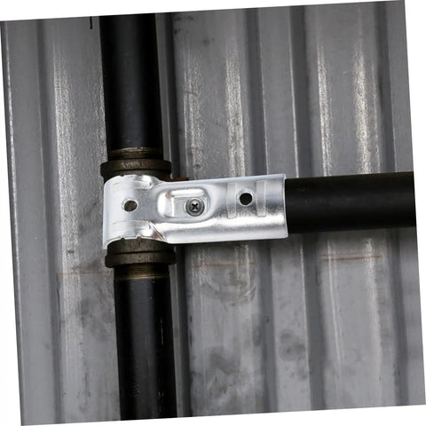 Six Pack Carbon Steel Fence Rail T Clamps End Rail Connectors No Weld Design For Quick Install on metal pipes