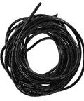 Slick Black Spiral Cable Wrap Tube Ten Meter Cord Manager coiled for PCs and Home Office Setup to keep wires neatly stashed.