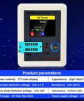 Ultimate LCR Meter And ESR Tester With Full Color TFT Display, showing diode test on screen with product parameters below.