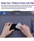 Hands using Anti Static Mat For PC Building And Electronics Repair, Heat Resistant Up To 932F, ESD Safe Soldering Pad