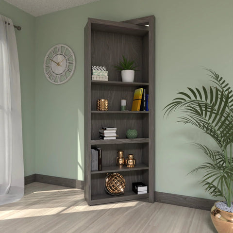 Pivot Hinge for Doors and Cabinets With 360 Degree Stainless Steel Shaft Smooth Silent Movement shown in a bookcase door opening.