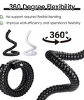 Flexible Fume Extraction Arm for Welding and HVAC 3-point 3 ft duct hose showing 360-degree flexibility