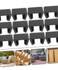 12 Piece Outdoor Furniture Clips For Sofa And Patio Wicker Chairs Easy To Install No Tools Needed Sturdy Rattan Connectors