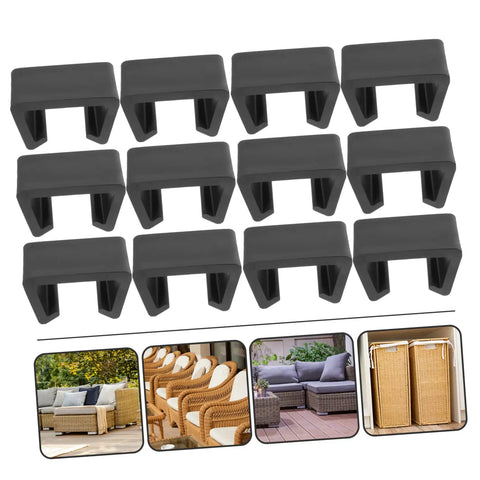 12 Piece Outdoor Furniture Clips For Sofa And Patio Wicker Chairs Easy To Install No Tools Needed Sturdy Rattan Connectors