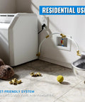 Residential pet-friendly system with Half Inch No Lead Brass Push To Connect Ball Valve Water Shut Off for plumbing connection.
