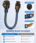 Heavy Duty Nema 6 50 Adapter For Tesla Gen 2 Mobile Connector 240V 32A Ev Charger Plug with copper alloy pins.