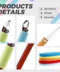 2 Pack Pottery Carving Tool Set With U And V Shaped Blades Wooden Handles And Five Colored Edge Sponges Shaping Knife