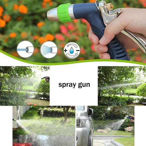Heavy Duty Garden Hose Reel Cart With Smooth Swivel Casters And Cozy Foam Handles, Zero Hassle Hand Crank Rewinder for using a spray gun.