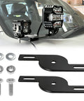 Universal Dual Pod Light Mounting Brackets For Off Road Vehicles Run Two LED Pods On One Side With Wider Lighting Coverage