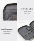 Two Pack Travel First Aid Kits With Multi Compartment Organizer Bags For Grab And Go Travel Storage Large And Small Medical Sets For Travel Car Home Camping Hiking Office Outdoor Use In Oxford Grey, showing polyester fabric and partition design.