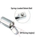 Three Eighths Inch Universal Joint Swivel Socket Adapter For Impact Socket Extensions Built Tough With 360 Degree Rotating End Chrome Vanadium Steel Rust Resistant Pro Grade 2 Pack, spring-loaded detent ball and 30° swing