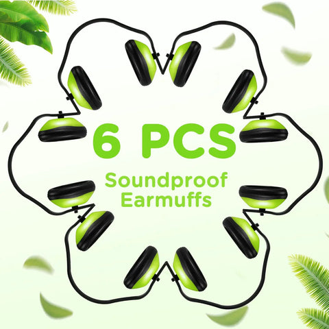 Six Piece Kids Noise Reduction Earmuffs And Hearing Protection Headphones Adjustable Padded Defender For School Trips