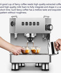 All In One Espresso Maker With Built In Grinder And Milk Frother For Home Baristas, Stainless Steel Design