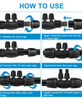 Installation guide for 20Pcs 4-Way Barbed Tee Drip Irrigation Fittings Set For 1/2 Inch To 1/4 Inch Tubing Anti Drop Connectors