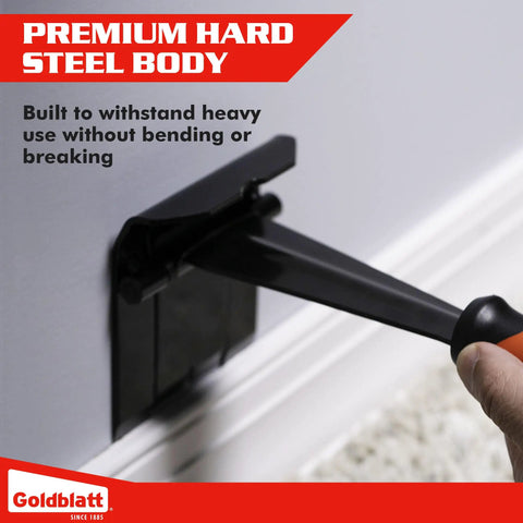 Trim Puller 4 Inch Tile Removal Multi Tool For Pro Grade Easy Home Improvement And Remodeling Projects With A Wide Contact Surface used on baseboard