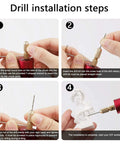 Step-by-step guide on using Pro Grade Electric Resin Drill Set with Pin Vise for molds and jewelry casting.