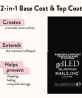 2-in-1 Base and Top Coat Bottle from All In One Gel LED Nail Kit For Beginners With At Home Manicure Starter Set 32 Pieces