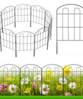 28 Pack Decorative Garden Fence Panels Outdoor Yard Friendly 24 Inch High 13 Inch Wide 30 Feet Long Coated Metal Rust Proof Wrought Iron Wire Border Folding Patio Fences For Flower Beds Animal Barrier Landscape Decor Easy Setup