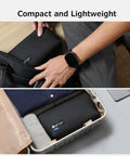 Waterproof Travel Tech Pouch Electronics Organizer Cable Case For Chargers Cables USB Drives Earbuds And Small Gadgets Compact Portable Black