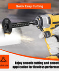 Inside Pipe Cutter Kit With Six Saw Tooth Blades Three Inch Scale One Quarter Inch Hex Shank Pro Grade Versatile Cutter in use