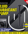 Two-Piece Fluid Transfer Pump Set For Gasoline Oil Diesel Kerosene And Water with black pump and clear tubes for easy fluid movement.