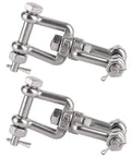 Heavy Duty 304 Stainless Steel Anchor Swivel Shackle With Smooth Rotating Action For Boats And Ground Tackle Rope Connectors, top view