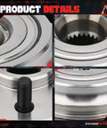 Close-up views of 2 Pack Front Wheel Hub Bearing Assembly With ABS For Jeep Cherokee 1991 Through 1998 Comanche 1990 Through 1992