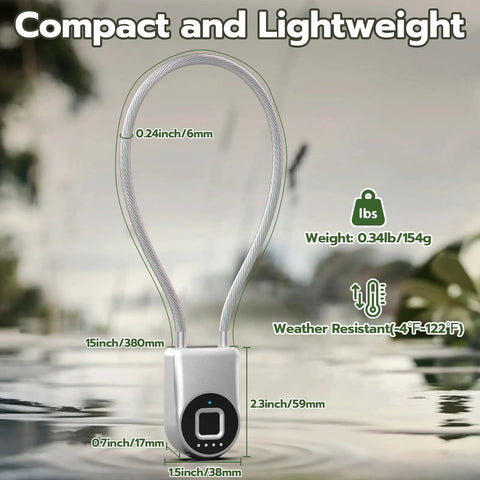 Tough As Nails Fingerprint Fridge Lock With Extra Long 15 Inch Cable Fits French Door And Side By Side Models in a natural setting.