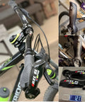 Dope Carbon Mountain Bike Bar Ends 22.2mm Ergonomic Handlebar Ends For MTB, 3K Gloss Carbon Fiber With Aluminum Cap on bicycle