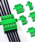 Five Pack 3 Pin 3.81mm Pitch Panel Mount Screw Terminal Block Connector Phoenix Type 8A 300V For 16-28 AWG Wires