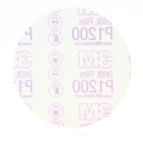Stikit Finishing Film Abrasive Disc 260L P1000, 6 Inch Aluminum Oxide Disc, Tear-Resistant Film, Text Printed Side