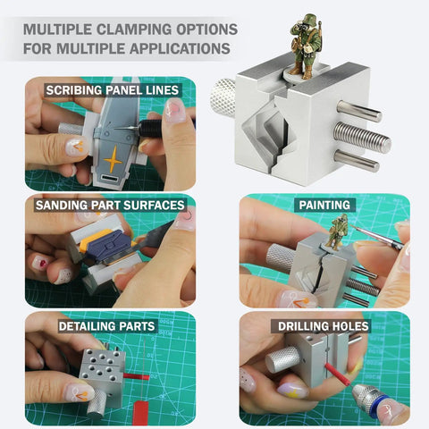 Slick Tabletop Mini Vise Legit Heavy Duty Bench Clamp For Jewelry Crafting Electronics Repair And Gunpla Assembly, used for painting models.