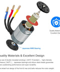 Waterproof S3650 4300KV Brushless Motor With 60A ESC Combo Set for 1/10 RC cars showing internal design and quality materials.