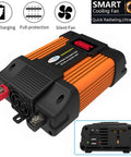 Road Trip Ready Solar Inverter Kit With 4000W Peak Output And Lightweight Portable Build For Off Grid Camping showing front and back views.