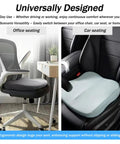 Premium Black Car Booster Seat Cushion For Mini John Cooper Works Electric 2025 And 2026 Non Slip Driver Height Boost Mat on office and car seats.