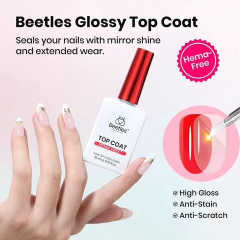 HEMA Free Gel Polish Set With Base Coat And Top Coat For Sensitive Nails White Gel Nail Polish 15ml UV LED Soak Off Gel Kit