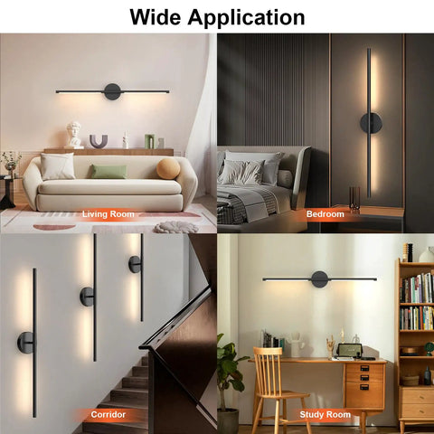Set Of Two Rechargeable Battery Wall Sconces With Remote Dimming 3000K To 6000K Adjustable Led Light in various room settings.