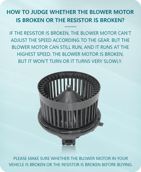 Front HVAC Blower Motor Direct Fit For Chevy Tahoe Silverado Avalanche Suburban GMC Sierra Yukon Cadillac Escalade 2000 2006