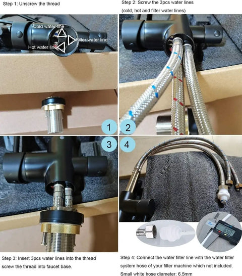 Installation of Dope Contemporary Single Handle Kitchen Sink Faucet With Pull Down Sprayer And Pre Rinse Style, hose connections