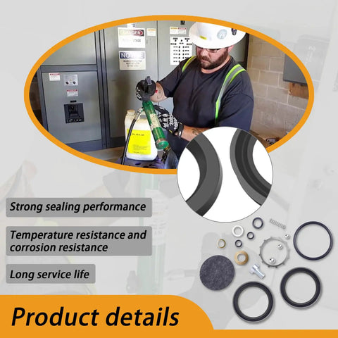Hydraulic Repair Seal Kit For 767 BG Series Hand Pump 30242 with seals and worker using tools