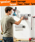 Double Sided Heavy Duty Magnetic Tool Holder 12 Inch Rust Resistant Magnetic Bar With Quick Release Handle Dual Magnetic Tool Organizer