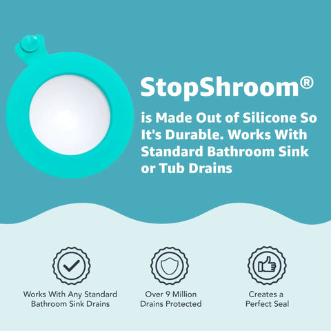 Universal Drain Stopper Plug Cover For Bathtub, Bathroom Sink, And Kitchen Drains, Aqua Finish That Works With TubShroom And SinkShroom