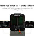Space Pi Filament Dryer Plus Dual Filament Dryer Box LCD screen showing controls for drying PLA, featuring power-off memory function.