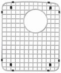 Top Shelf Stainless Steel Sink Grid Custom Fitted For Left Bowl Of Diamond 50 50 Double Bowl Kitchen Sink Drain Protector with rubber feet.