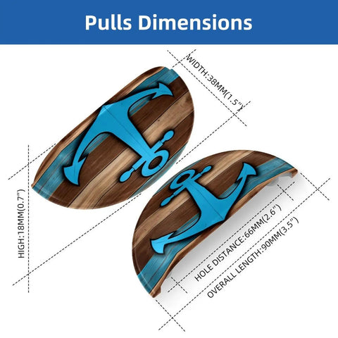 Heavy Duty Construction Hella Smooth Sliding Rustic Cabinet Cup Pulls 6 Pack Drawer Handles With Secure Anchor Plate Two Point Six Inch Hole Center dimensions showing overall size and hole center.