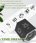 Flip Timer For Kitchen And Home With Quick Presets 1 5 10 25 30 60 Minutes Clear LCD Display Magnetic Stand Silent Alarm Modes