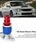 Heavy Duty Turbo Oil Drain Flange Kit Made From High Strength Steel For T3 T4 GT Series With Gasket And Screws To Stop Ooil Leaks And Boost Engine Performance For Your Car, oil drain return flange