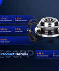 Front Wheel Hub And Bearing Assembly 513272 For Jeep Wrangler 2007 2008 2009 2010 2011 2012 2013 2014 2015 2016 With ABS 5 Lug Direct Fit Drop In Replacement with dimensions shown