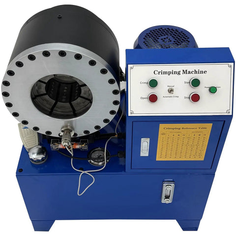 Heavy Duty Electric Hydraulic Hose Crimping Machine For Steel And Rubber Tubes 0.2 To 4 Inch Range 14 Die Sets Included professional tool.